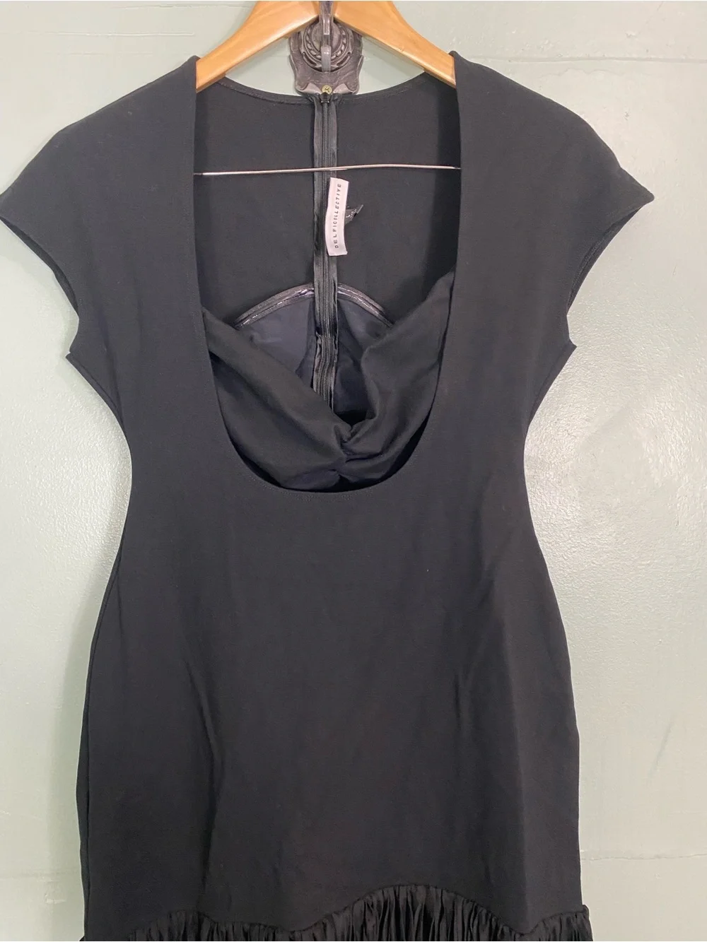 Delfi Collective Nova Dress Black Maxi Cut Out Drop Waist Large - Picture 3 of 7